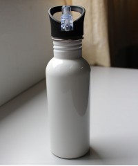 White Flask With Straw